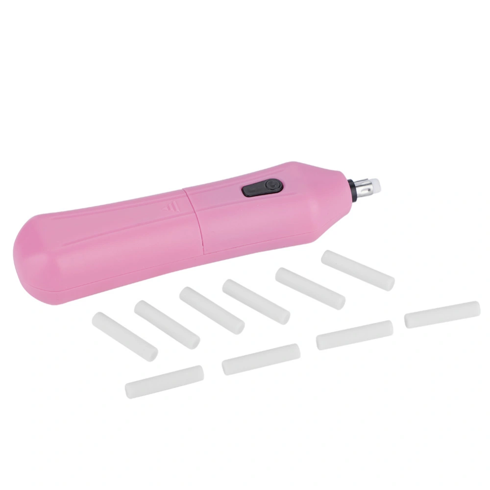 Automatic Electric Battery Operated Pencil Eraser with 10 Eraser Refills (Pink)