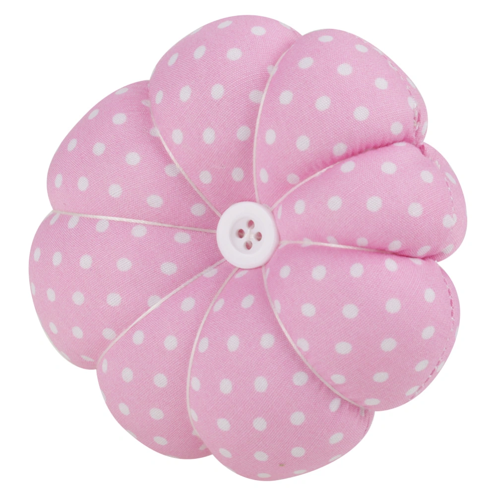 New Sewing Needle Pin Cushion Pumpkin Shaped Holder Wrist Strap Craft DIY Tool (Pink)