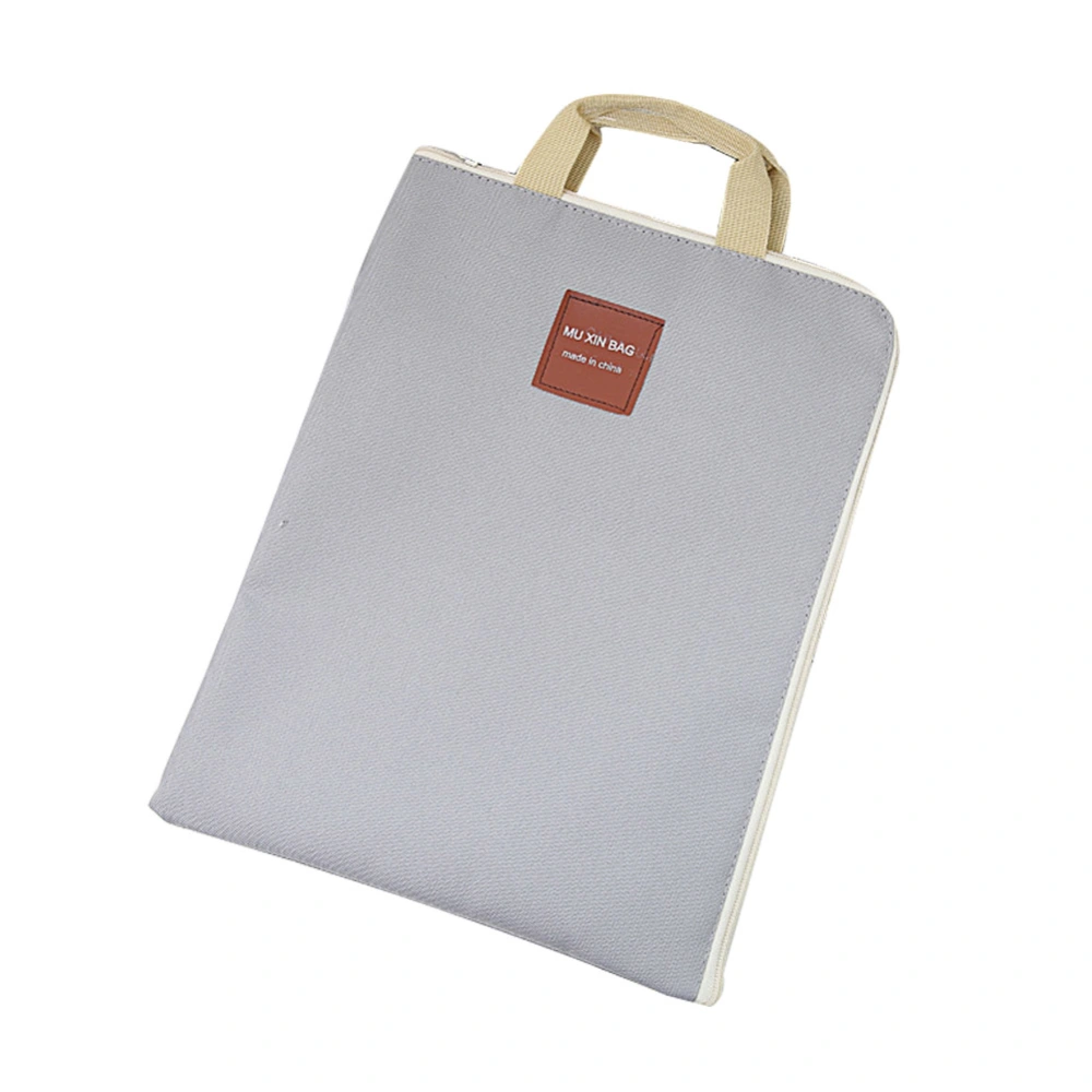 Multi functional Notebook Laptop Bag for Ipad Portable Briefcase Office Handbag(Light Gray)