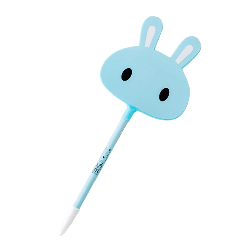 Creative Cute Cartoon Rabbit Gel Ink Pen School Office Writing Stationery Students Gift (Blue)