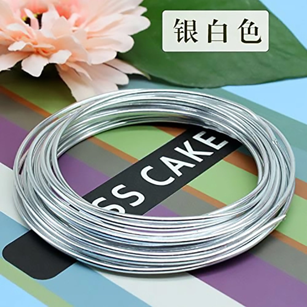 5 Meters / Roll 1.0mm Colorful Round Oxidation Aluminium Wire DIY Crafts Making (Silver)