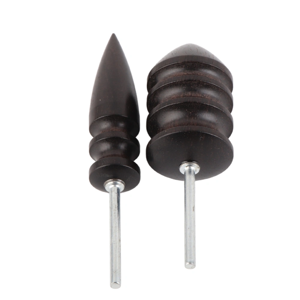 2 Pcs /set Leathercraft Carving Tool Handmade DIY Leather Edge Slicker Round Wood Burnisher