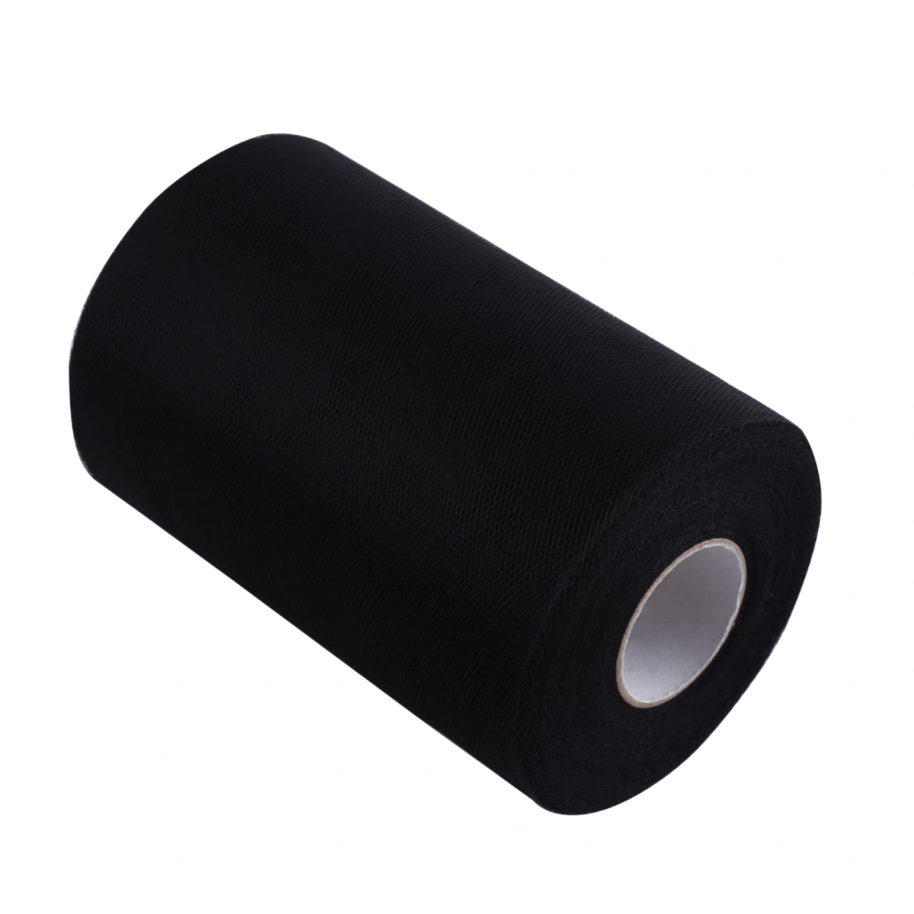 100Yards 15cm Wedding Decoration Tulle Roll Spool Apparel Fabric for Sewing Par(Black)