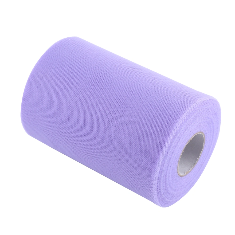 1 Soft Tulle Roll Spool 15cmx100yd Wedding Gift Craft Party Bow Fabric Decor(Light Purple)