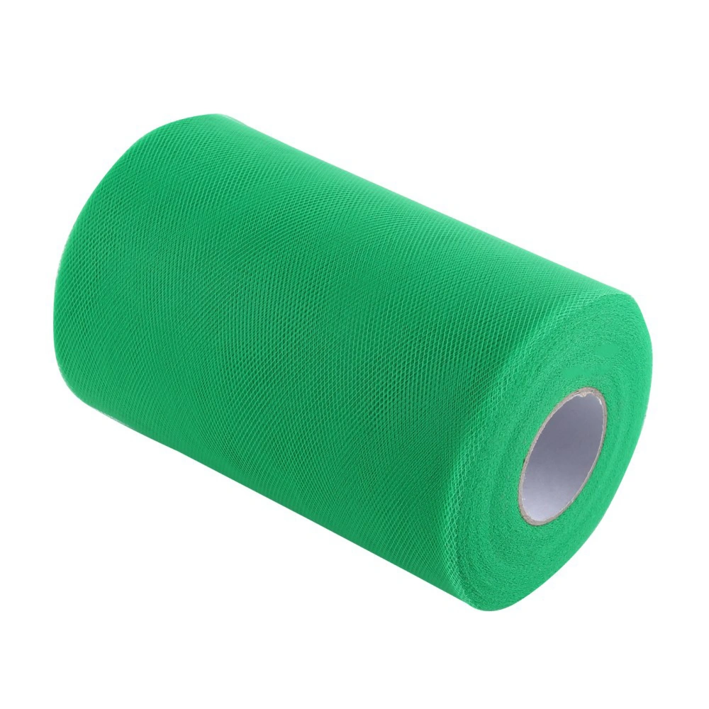 100Yards 15cm Wedding Decoration Tulle Roll Spool Apparel Knit Fabric for Sewi(Green)