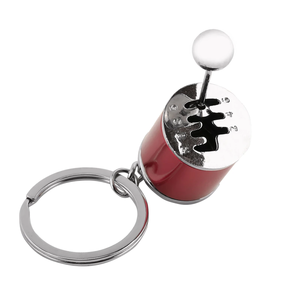 Auto Gear Shifter Model Keychain Keyring Car Shift Shaped Metal Alloy Key Rings(Red)