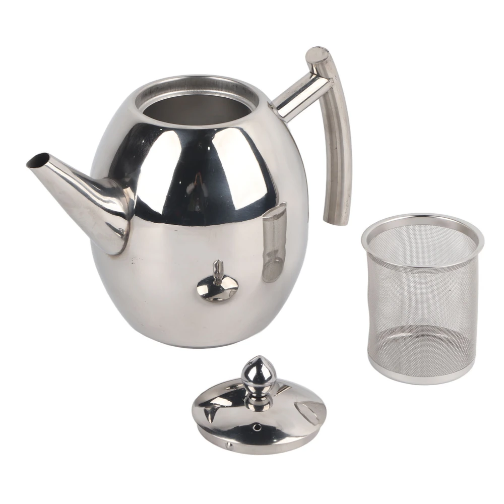 Stainless Steel Teapot Coffee Pot Water Kettle With Filter Large Capacity(1L)