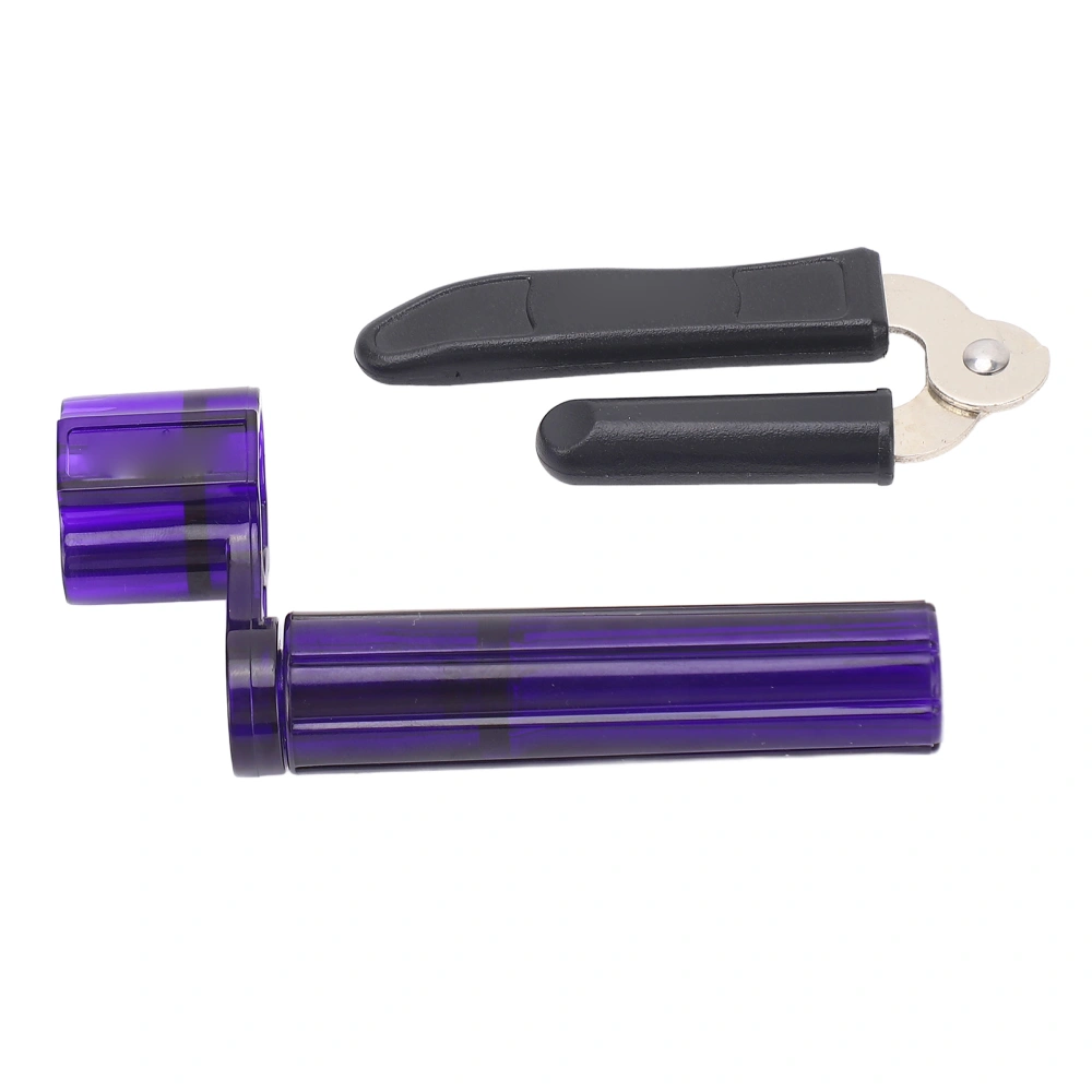 Guitar String Winder and Cutter Set Bridge Pin Peg Remover Restringing Tool for Bass Mandolin Banjo Ukulele I12 Black and Purple
