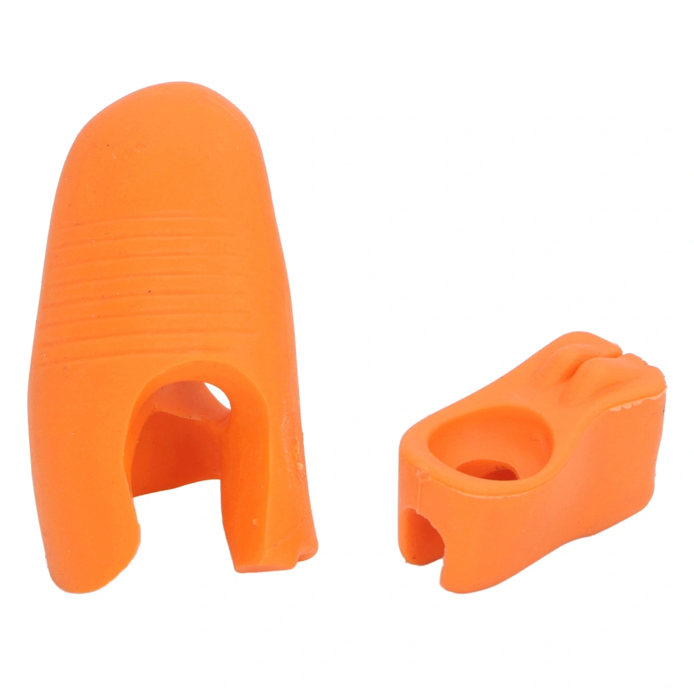 2 Pcs Violin Bow Grip Corrector Soft Reusable Silicone Violin Viola Bow Hold Teaching Aid Orange