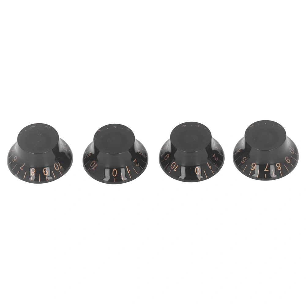 4PCS Guitar Volume Knob Flying Saucer Shaped Acrylic Fine Spline Top Hat Guitar Knob