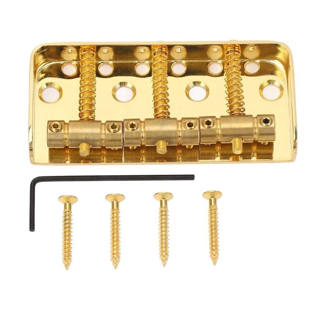 Electric Guitar Short Bridge Vintage Brass Compensated 3 Saddles for Tele Guitars