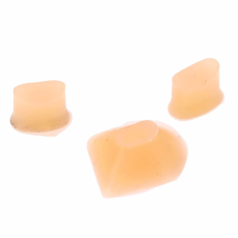 3Pcs Flute Trill Key Bumper Cork Silicone Replacement Covers Plugs Buttons Musical Instrument Parts Brown