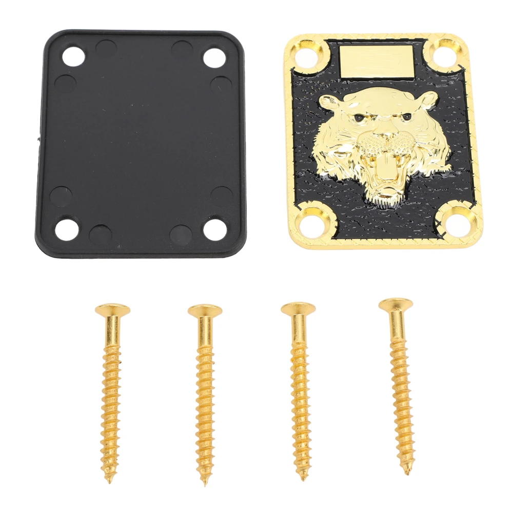 Electric Guitar Neck Plate 4 Holes Zinc Alloy Protective Guitar Neck Board Replacement GV120