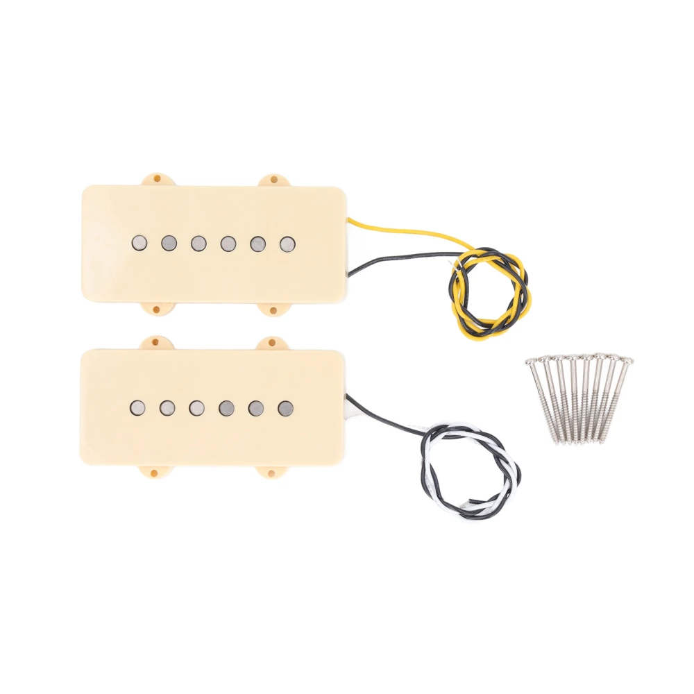 2Pcs Electric Guitar Pickup Set Alnico 5 Clear Sound Single Coil Pickup Set for Jazzmaster