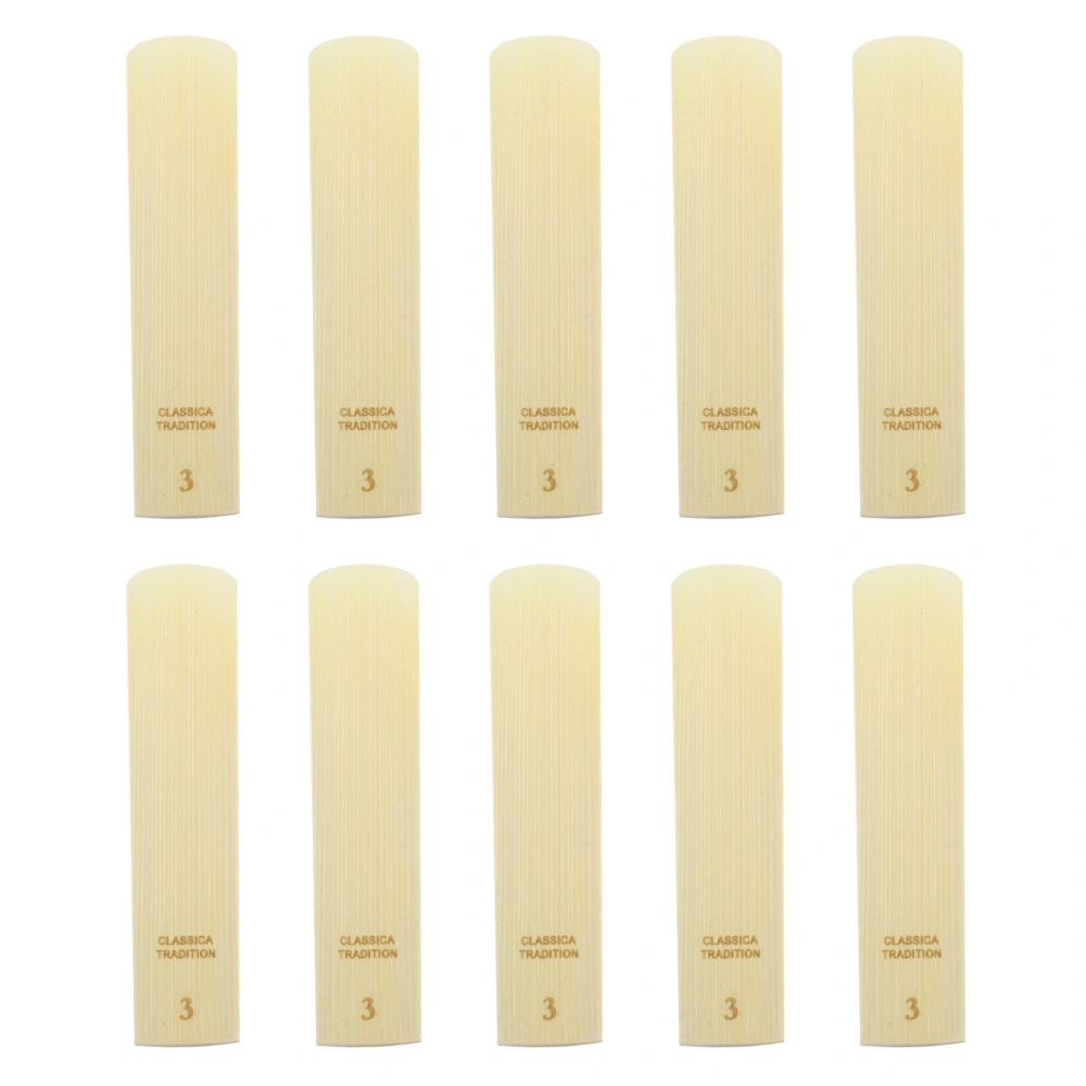 10pcs Alto Saxophone Reeds Professional Elasticity Alto Sax Traditional Reeds for Classical Jazz Strength 3.0