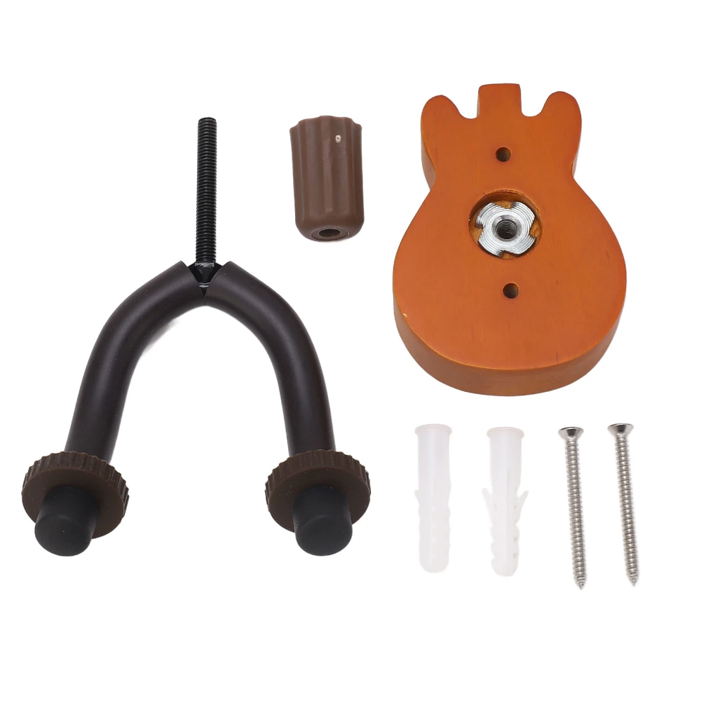 Guitar Hangers Hook Wall Mounted Beech Wood Iron and Rubber Guitar Holder Hook for Home Music Instrument Shops