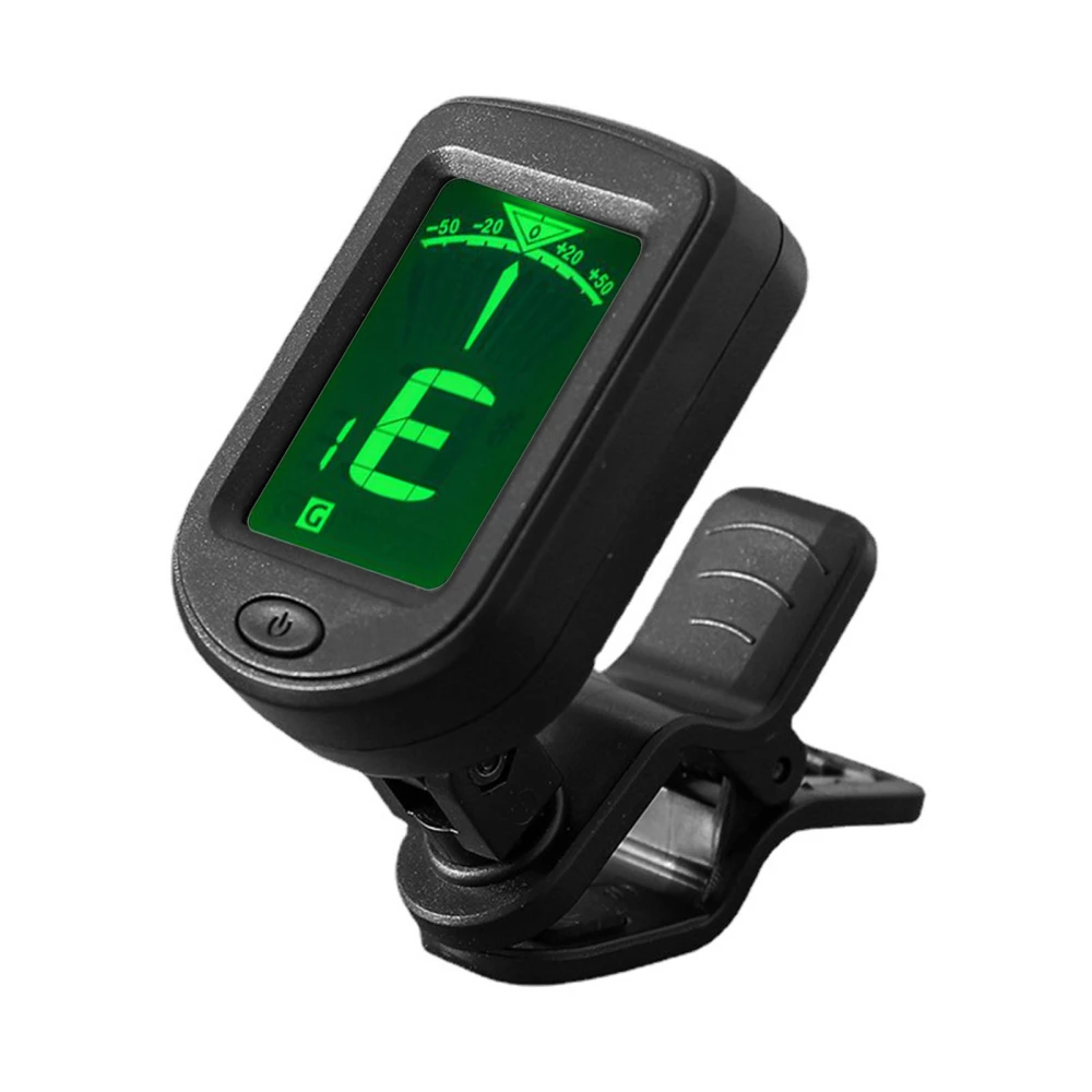 Electronic Tuner High Accuracy Clip On Portable Tuner for Acoustic Guitar Ukulele Bass Violin 12 Equal Temperament