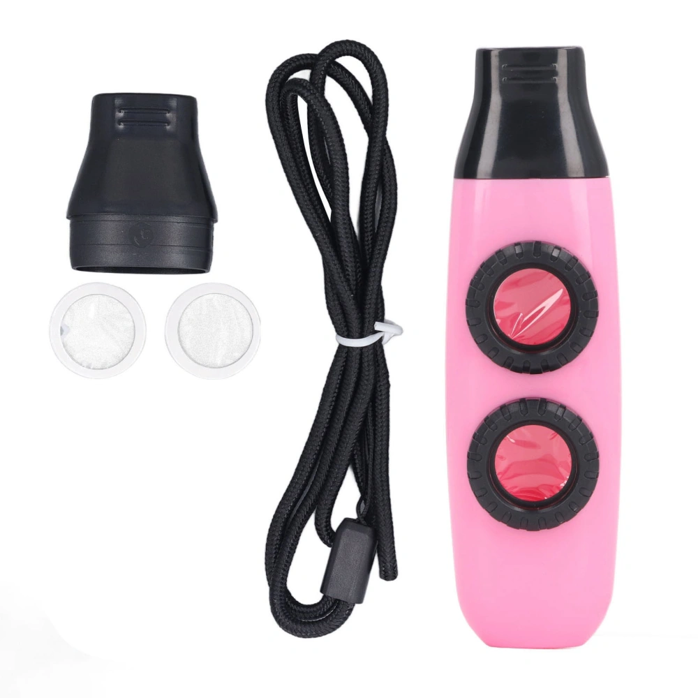 Kazoo Flute Dual Hole Flute Adjustable Musical Wind Instrument with Diaphragm for Playing Performance Pink