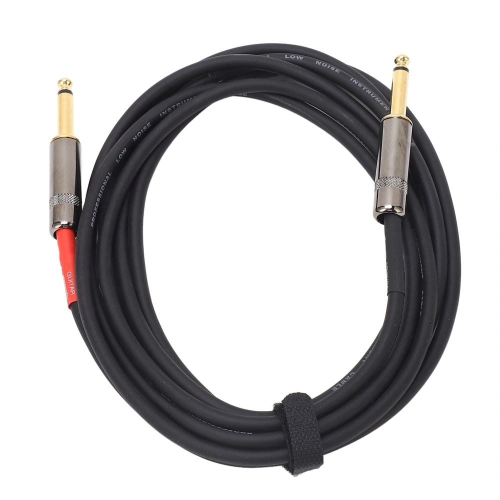 Guitar Audio Cable 1/4in Connector Right Angle Shielding Noise Reduction Instrument Cable for Bass Keyboard Drum