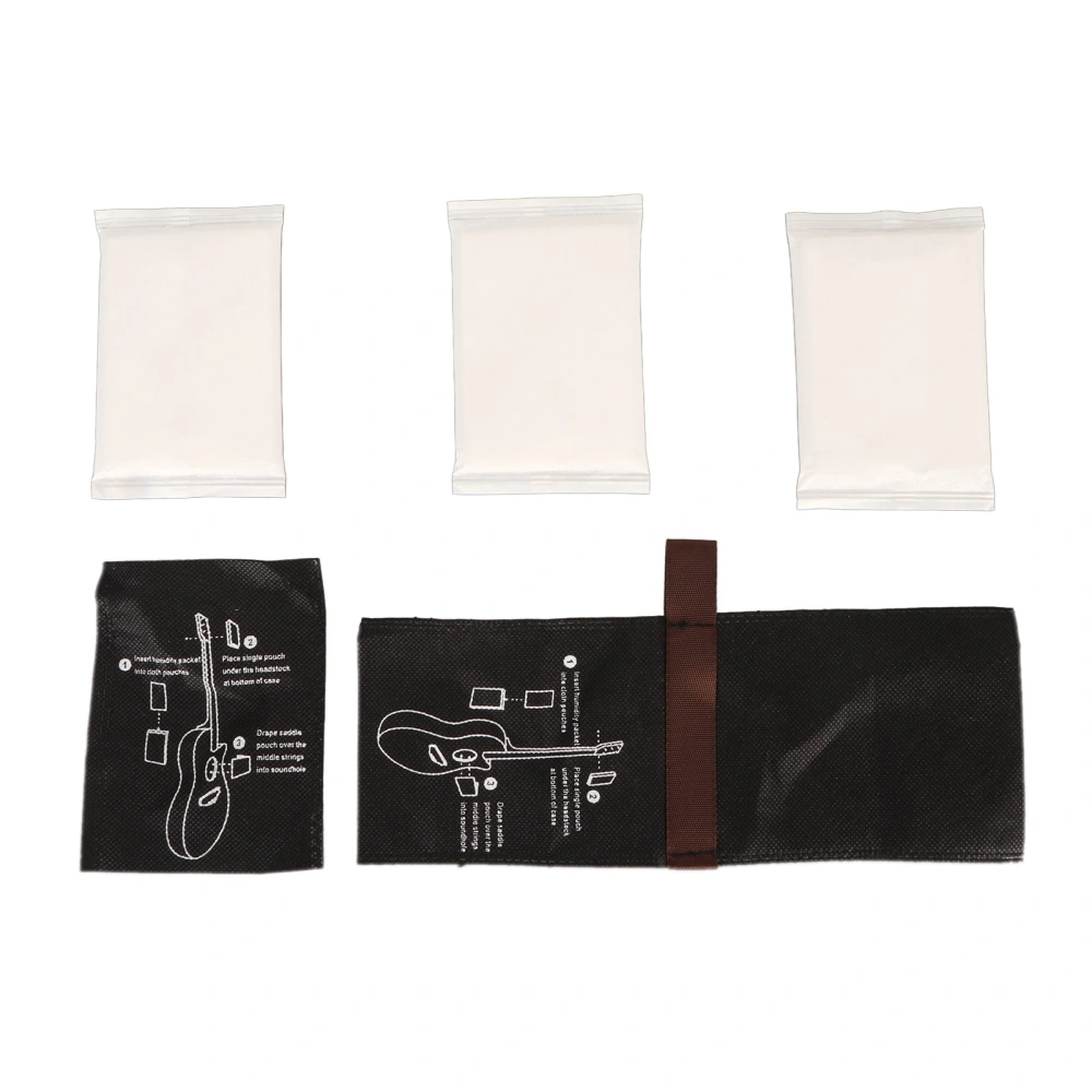 3PCS Guitar Humidifier Packs Humidity Control Bag Dual Way Humidification System for Acoustic Guitar Bass Violin 3 Humidifier Packs with 2 Bags