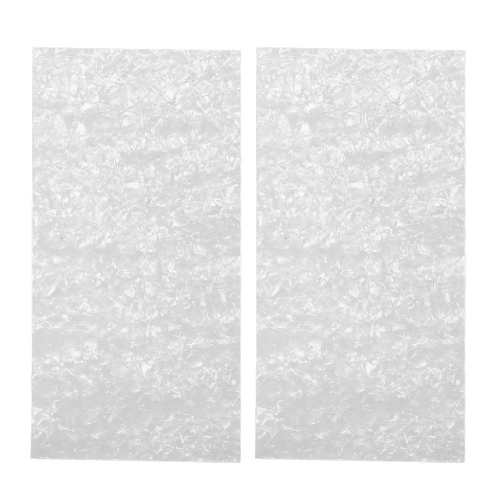 2Pcs Guitar Head Veneer White Pearl Pattern Celluloid 0.7mm Thickness Acoustic Guitar Veneer