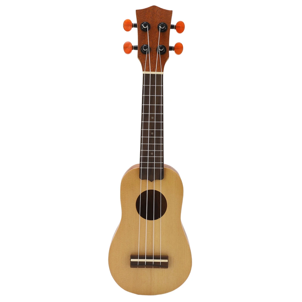 16 Inch Ukulele Solid Spruce Wood 4 String Ukulele Mini Stringed Instrument for Beginners Professionals