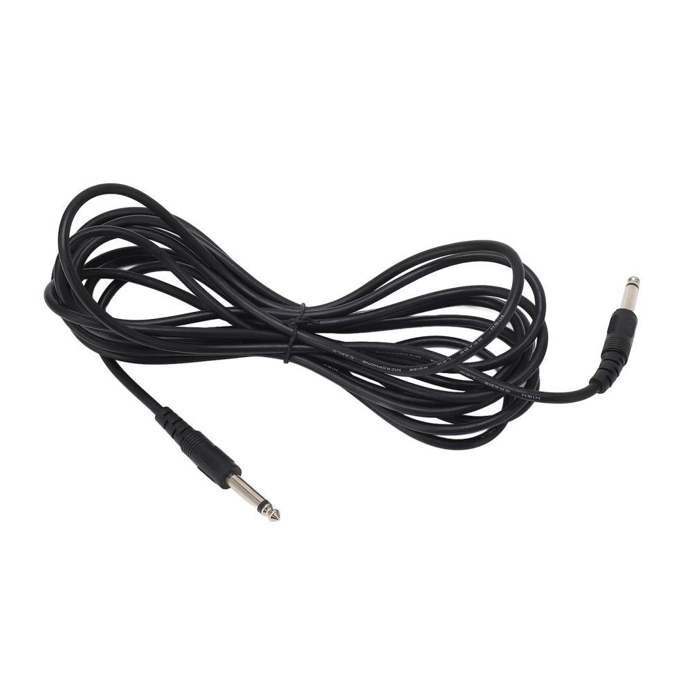 Guitar Audio Cable 6.3mm Straight Connector 5 Meter Long Anti Interference PVC Shielding Cable for Bass Keyboard Speaker