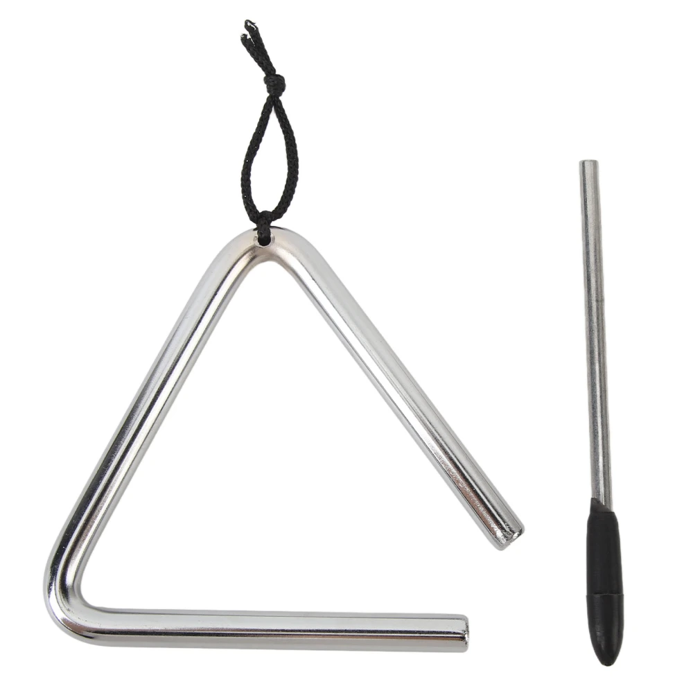 Triangle Percussion Instrument 4 Inch Stainless Steel Hand Percussion Triangle for Music Education Dinner Ringtone