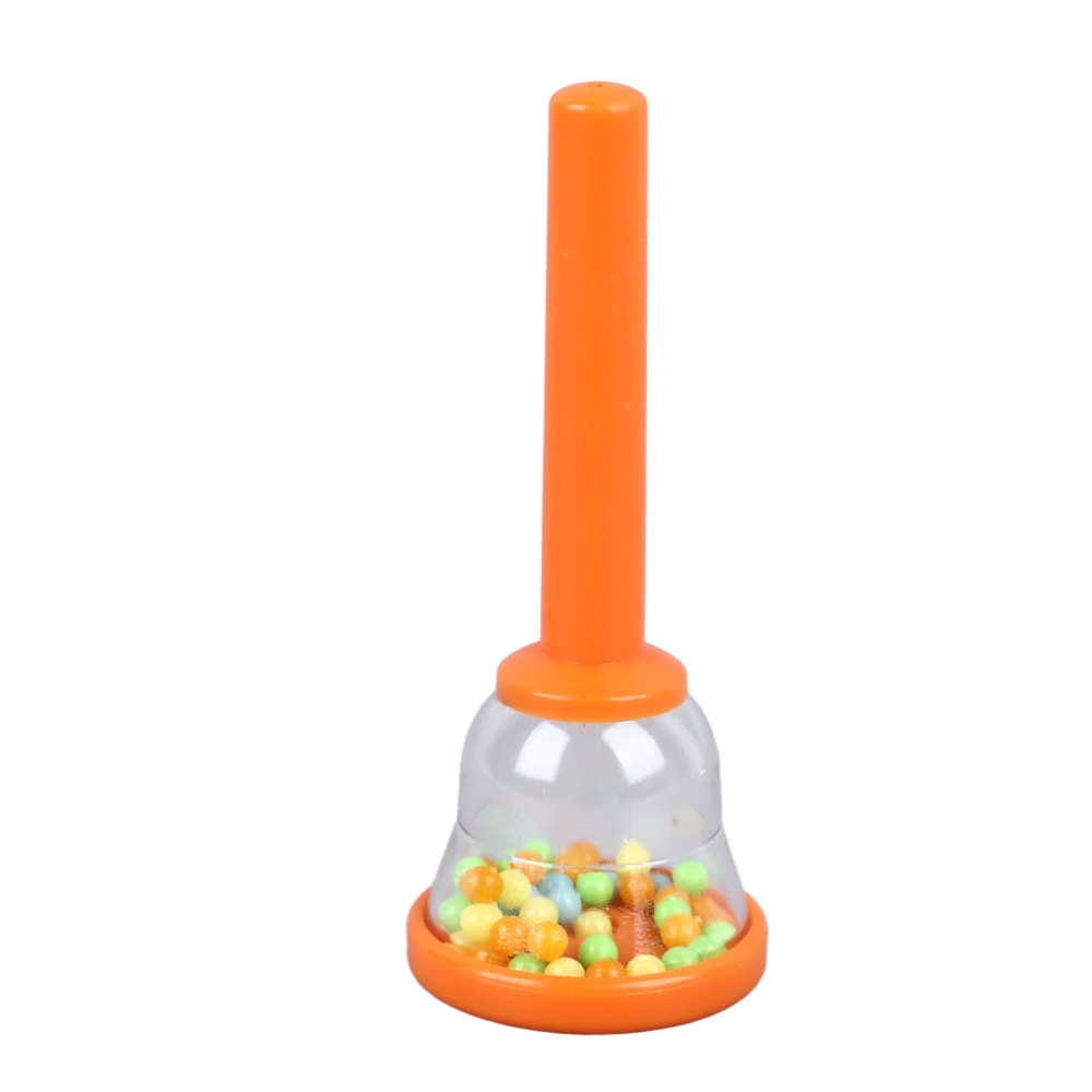 Kids Hand Bell Children Grip Training Plastic Hand Percussion Bell for Early Education W216 Orange