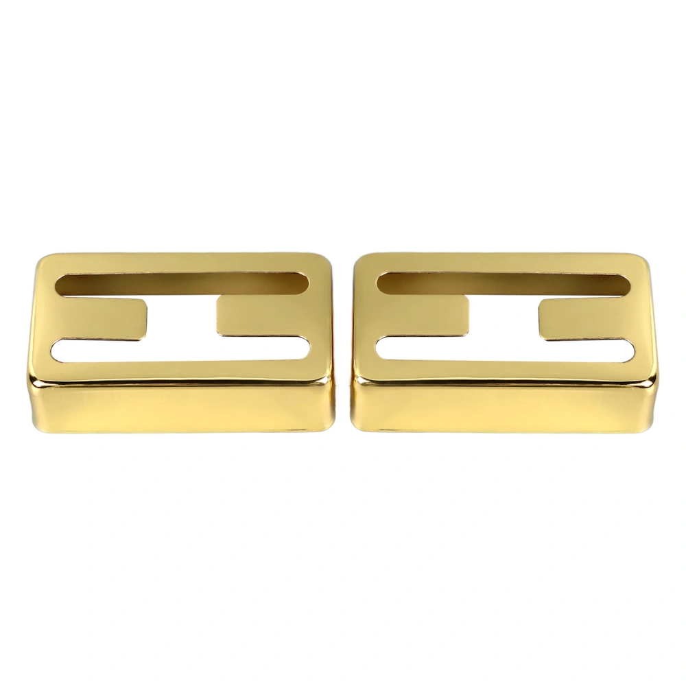 2 Pcs Guitar Pickup Cover H Hole Brass High Hardness Electric Guitar Double Coil Pickup Shell Gold