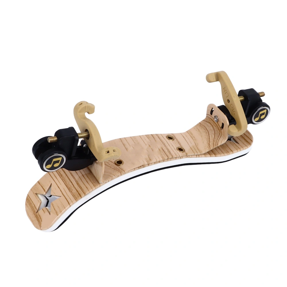 Violin Shoulder Rest Collapsible Height Adjustable Ergonomic Violin Shoulder Support for 1/2 Wood Grain