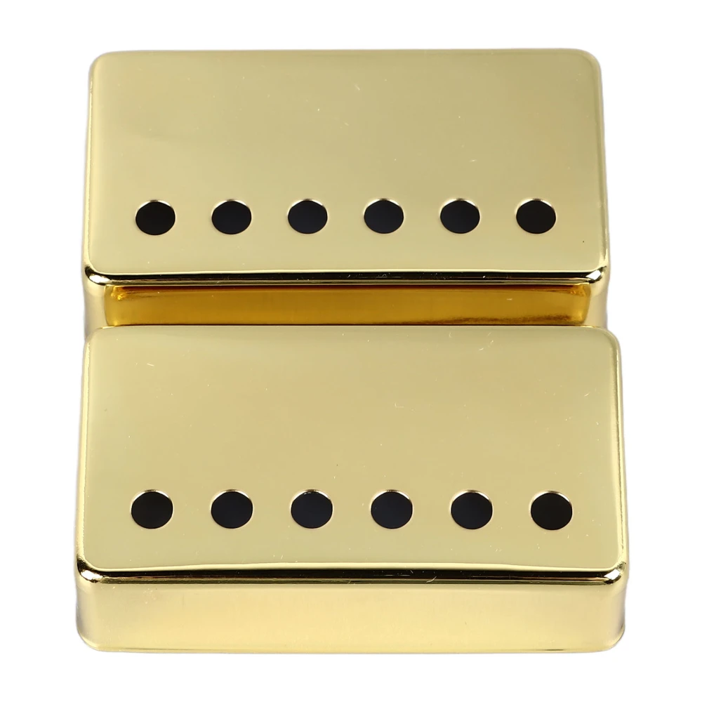 2Pcs Electric Guitar Humbucker Pickup Shell Brass Professional Guitar Pickup Cover for LP Gold 50mm 50mm