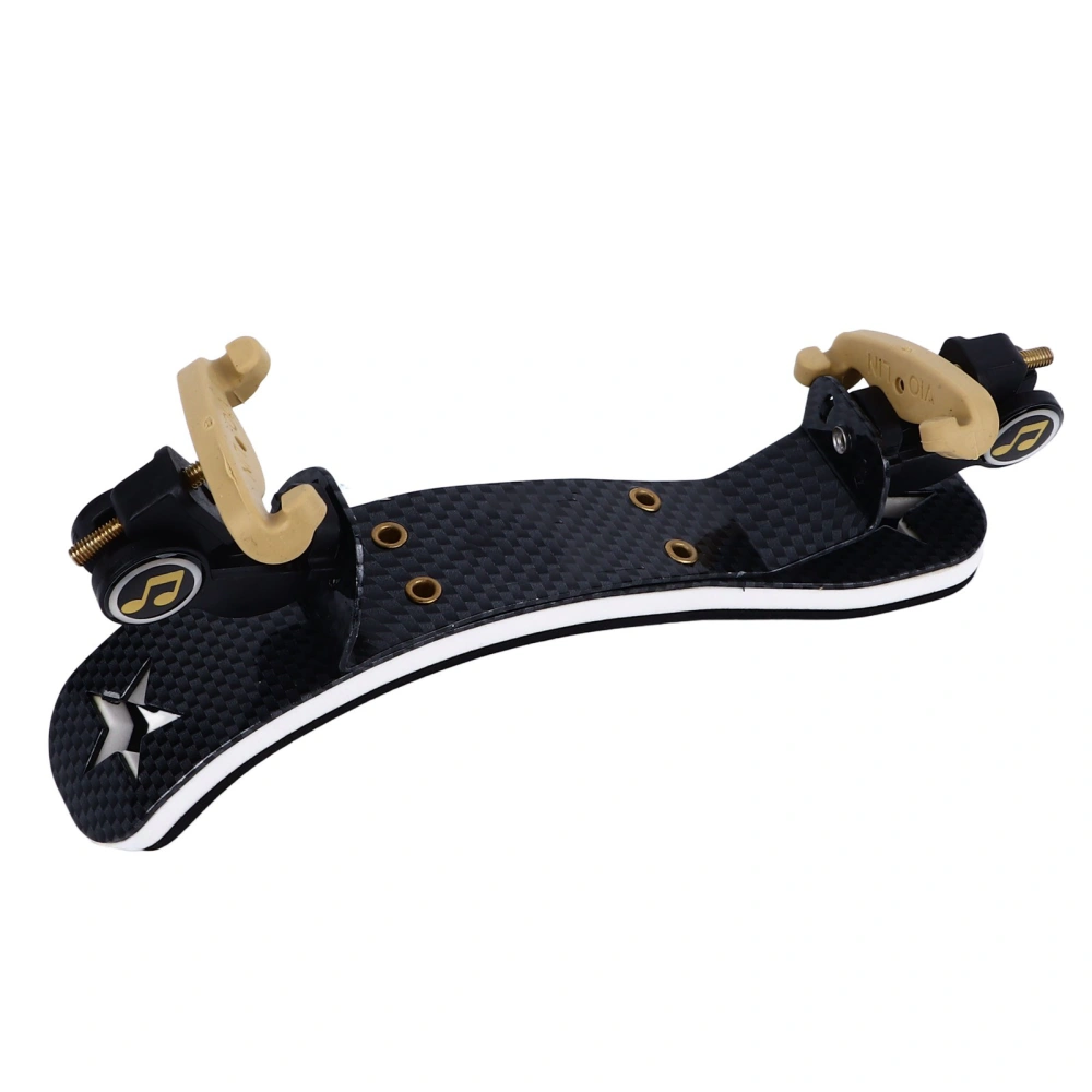 Violin Shoulder Rest Collapsible Height Adjustable Ergonomic Violin Shoulder Support for 1/2 Carbon Fiber Pattern
