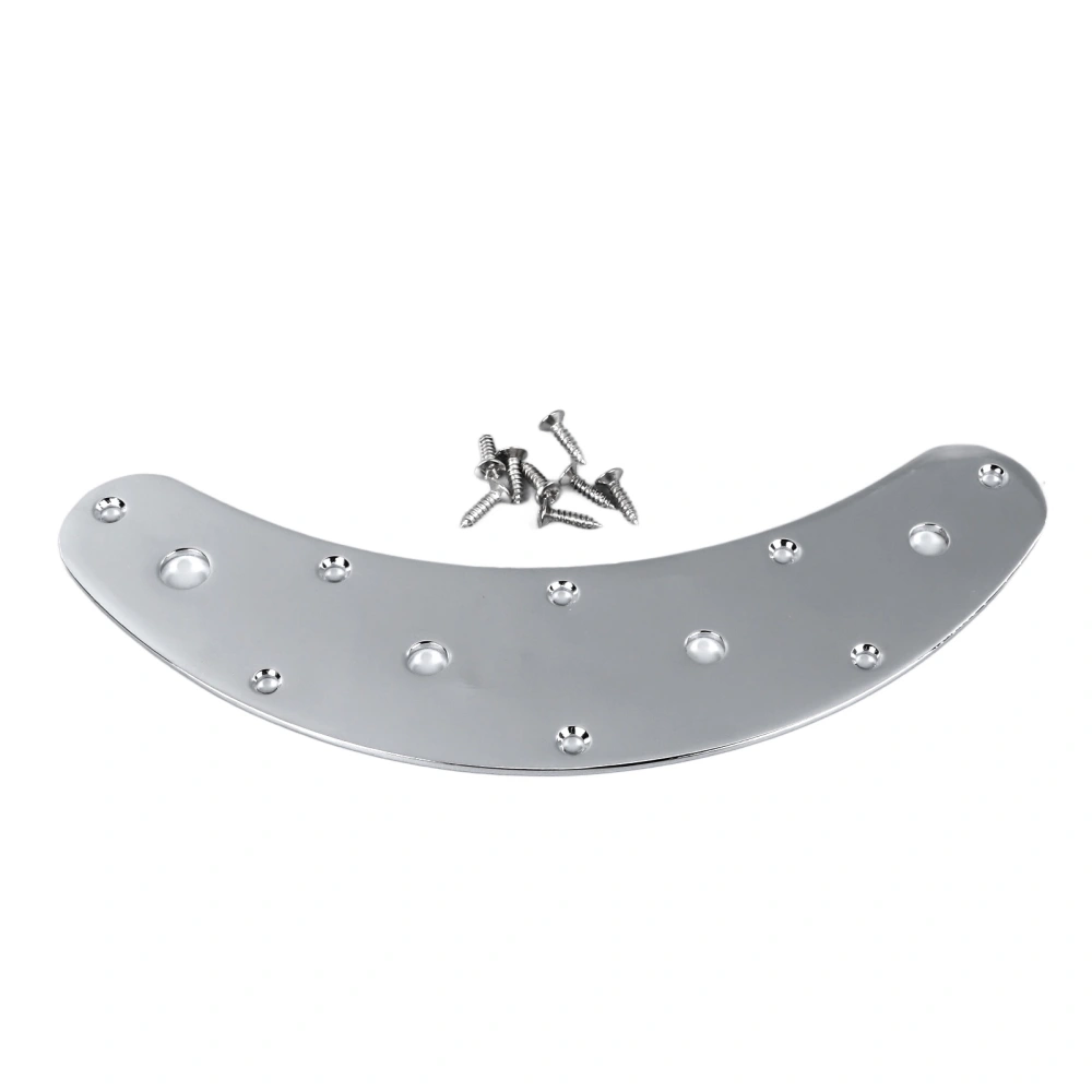 Bass Control Plate 4 Hole Metal Sturdy Stable Jazz Switch Control Plate Bass Replacement Part Silver