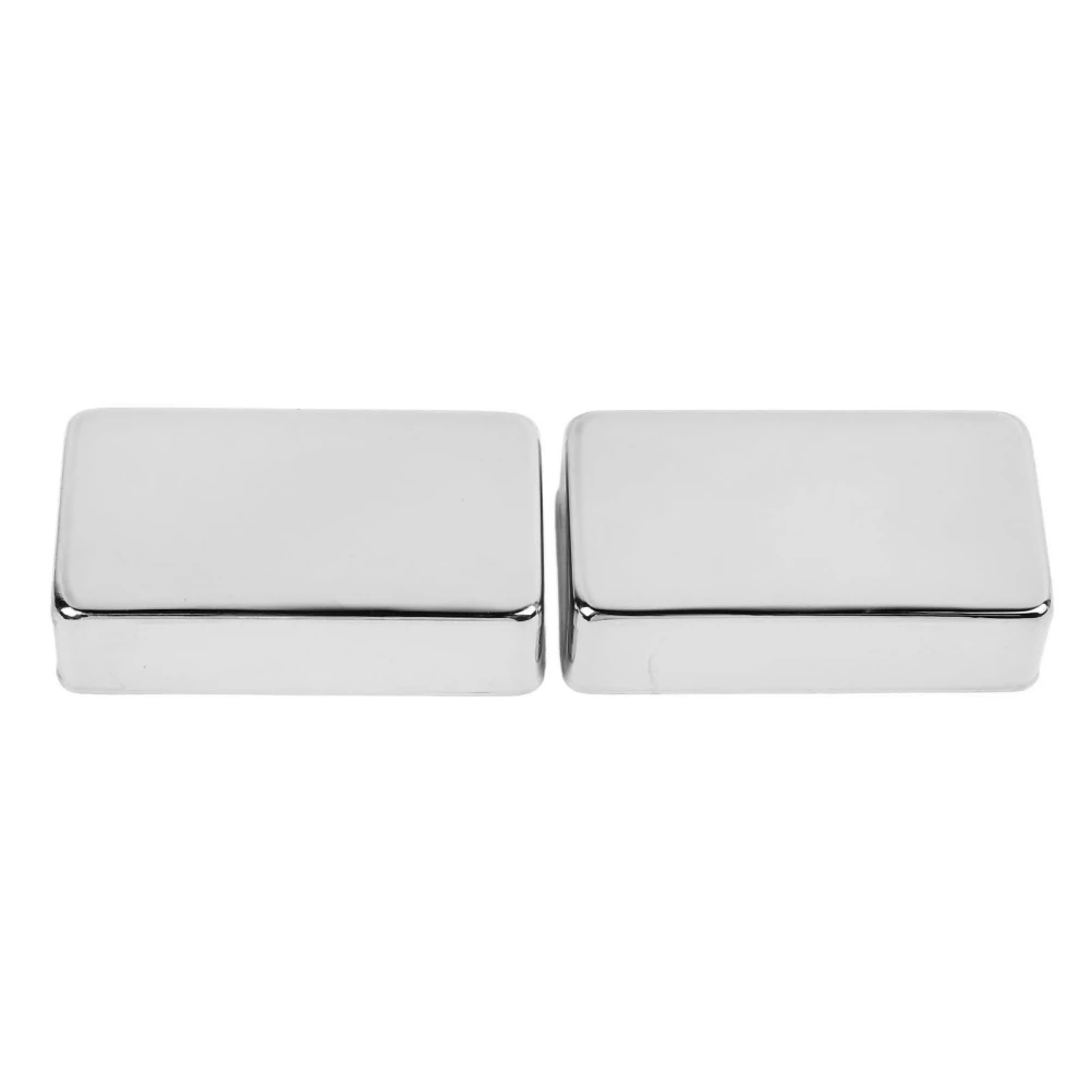 2PCS Electric Guitar Pickup Cover Closed Type Sealed Humbucker Double Coil Pickup Brass Enclosure Silver