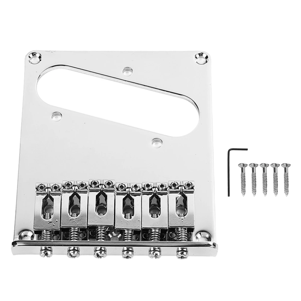 Electric Guitar Bridge Single Coil Pickup Electric Guitar Tailpiece Bridge Replacement Silver