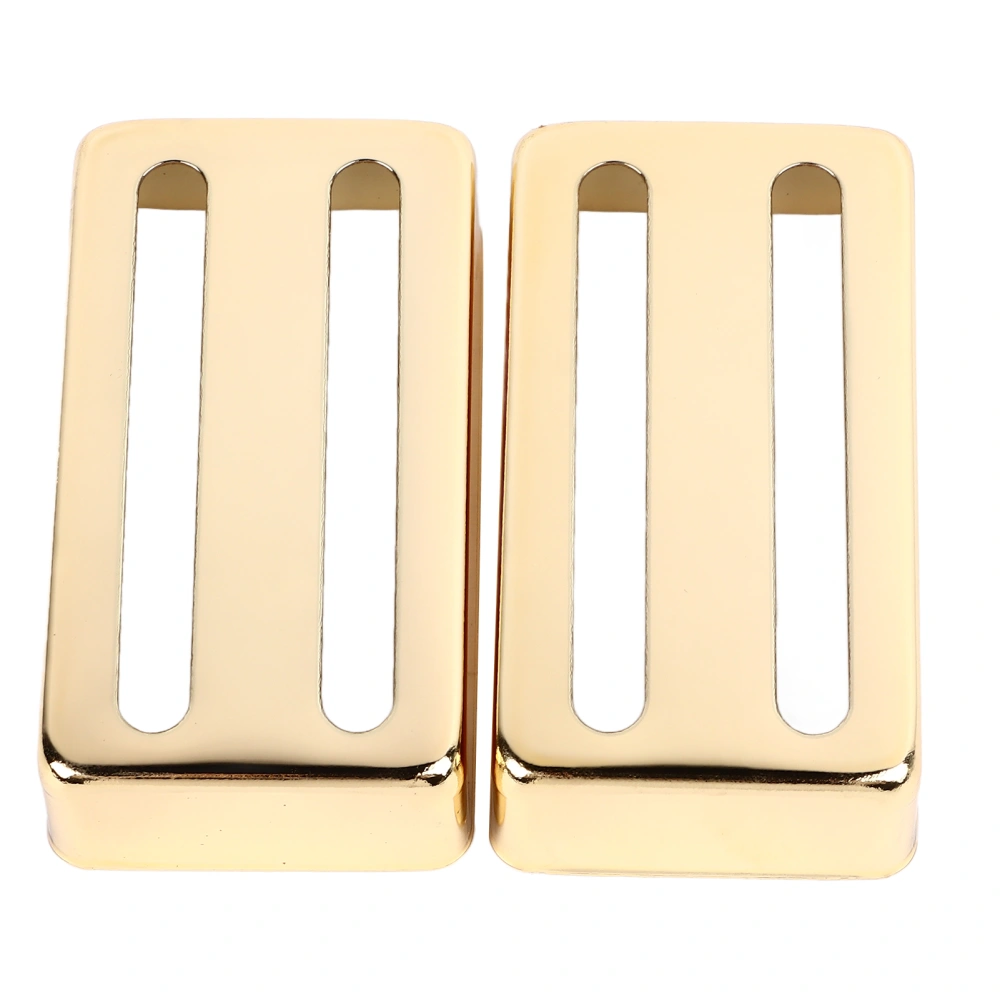 2Pcs Electric Guitar Pickup Cover Brass Good Heat Dissipation Scratch Rust Proof Replacement Guitar Pickup Shell Gold