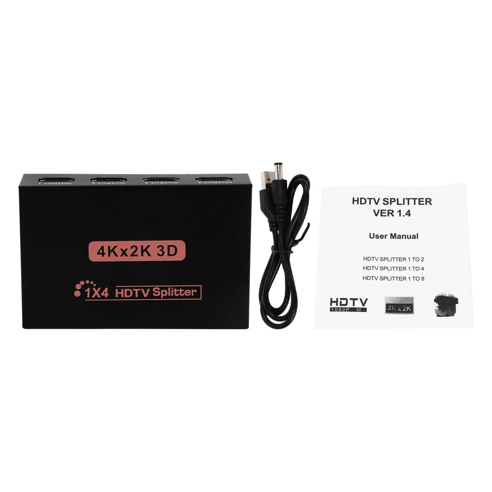 HD Multimedia Interface Splitter 1 in 4 Out 4K 2K High Definition Monitor Display Splitter