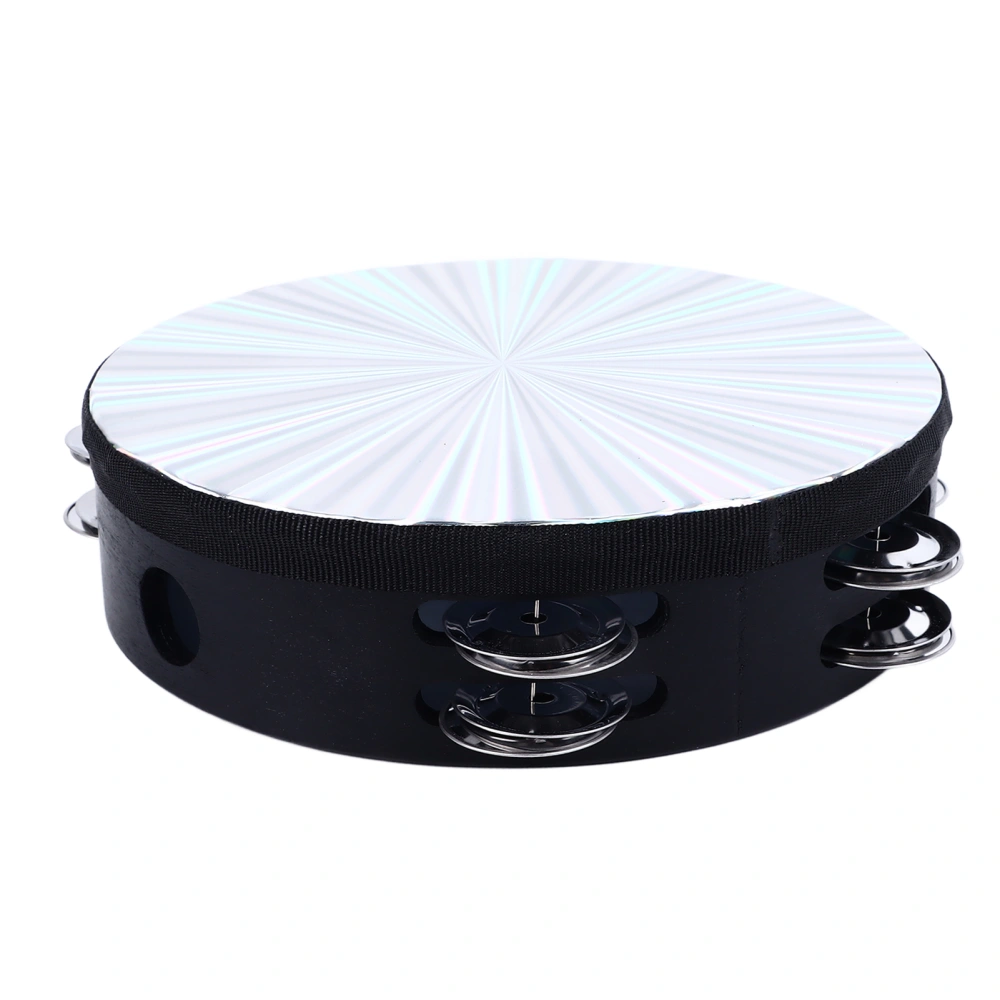 Tambourine Double Row 8in Percussion Jingles Hand Instrument for Party Performance