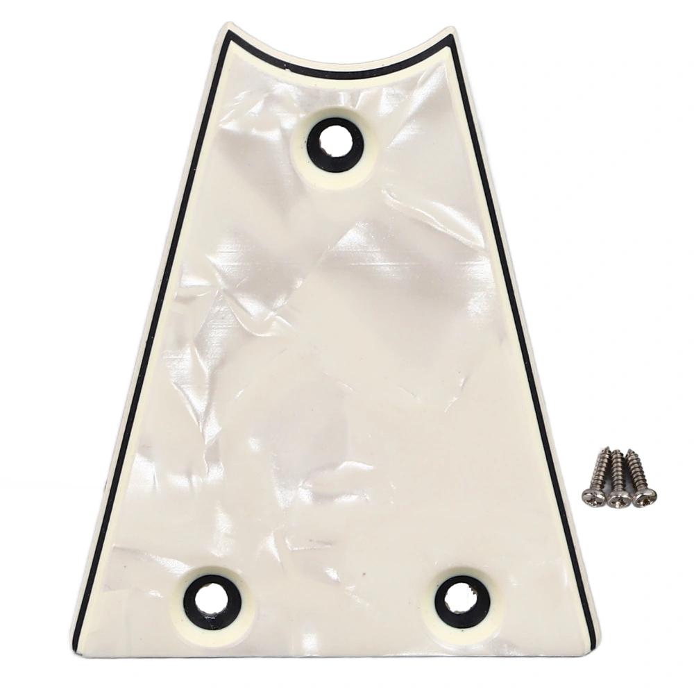 Guitar Backplate Plastic Back Plate Triangle Cavity Cover Instrument Accessory for Replacement GR42 Cream