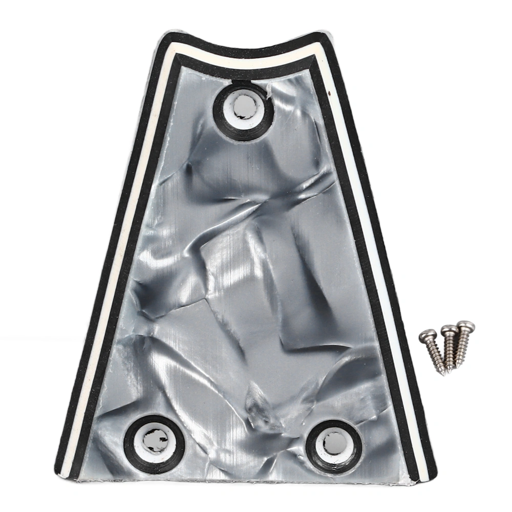 Guitar Backplate Plastic Back Plate Triangle Cavity Cover Instrument Accessory for Replacement GR43 Grey