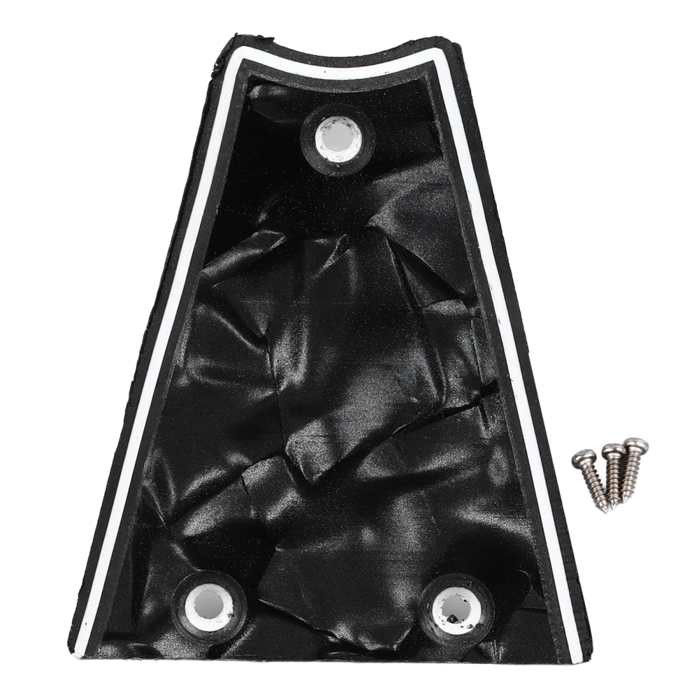 Guitar Backplate Plastic Back Plate Triangle Cavity Cover Instrument Accessory for Replacement GR44 Black