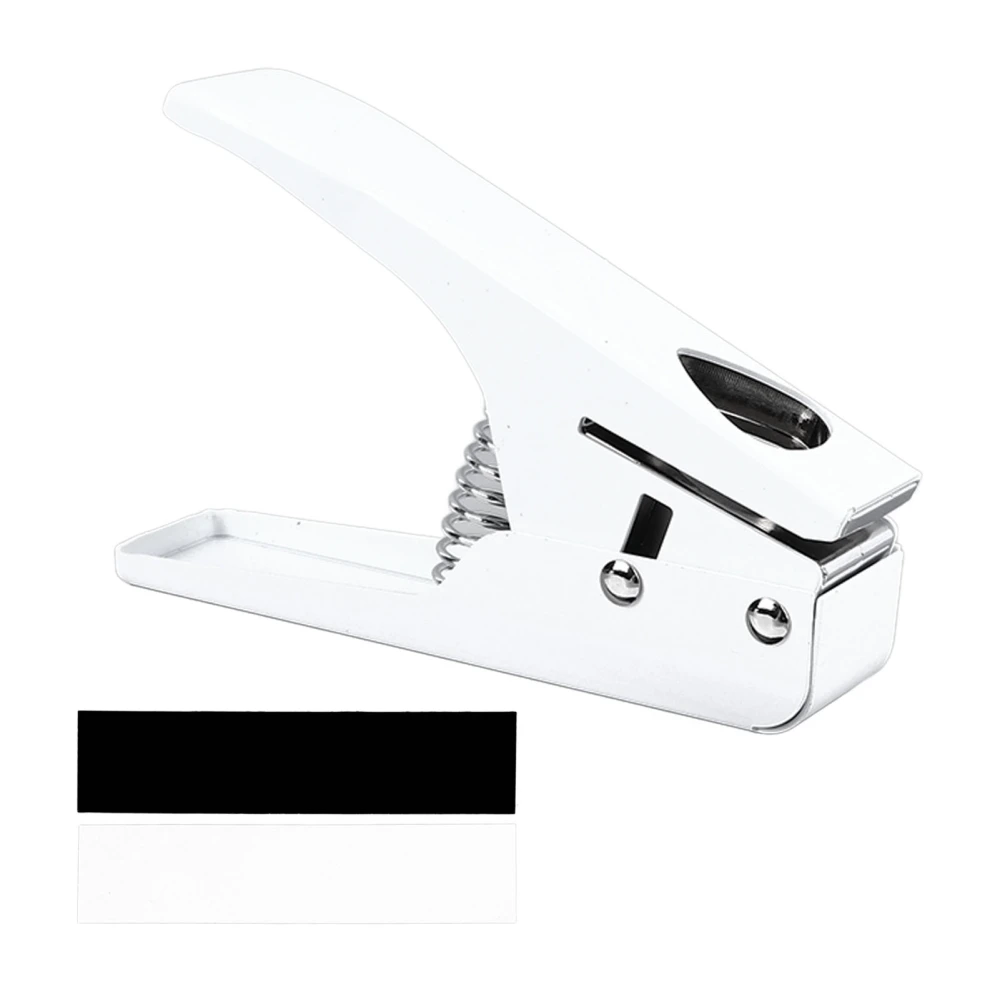 Guitar Pick Hole Puncher Size Adjustable Multifunctional Portable Guitar Pick Cutter Maker White