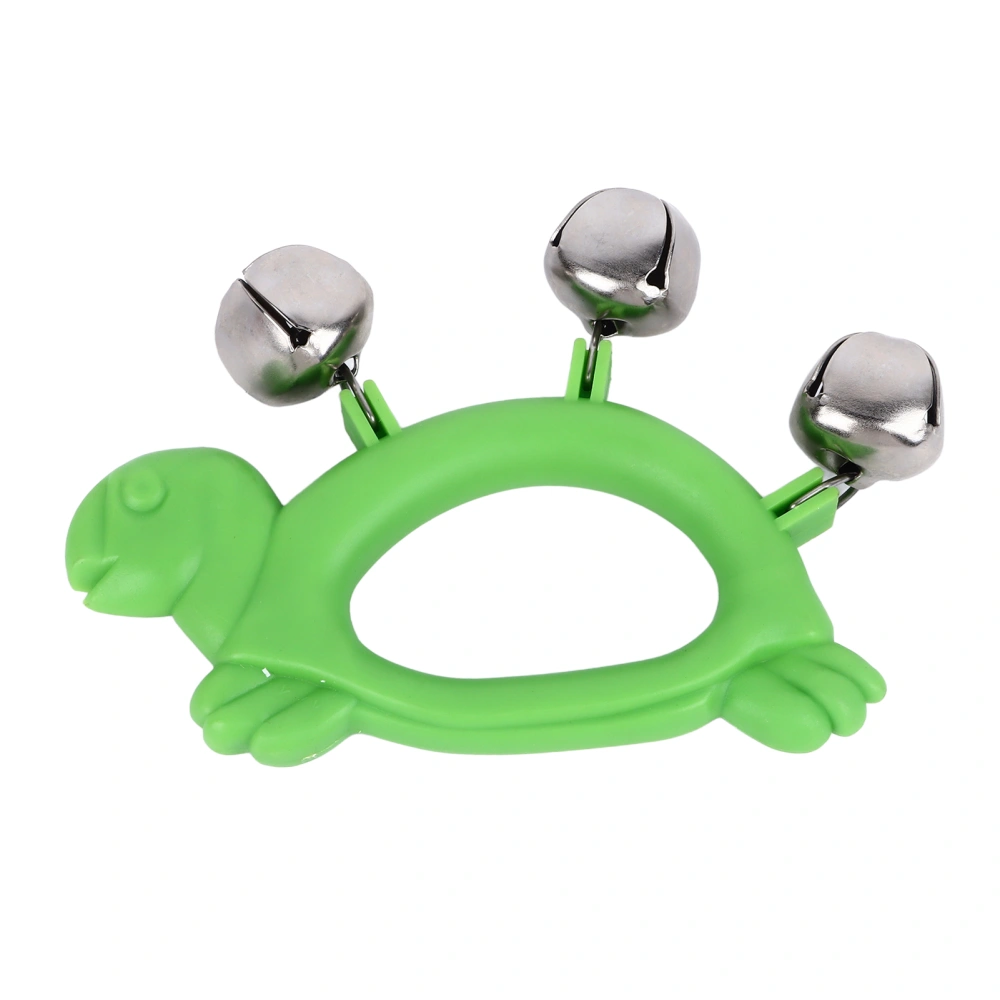 Hand Jingle Bell Rattle Jingle Bell Shaker Percussion Instruments Musical Rhythm Toy for Playing W210 Green