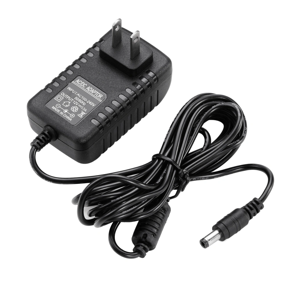 1.5A Keyboard Power Adapter Overload Protection Multifunctional Portable Keyboard Power Supply 100‑240V US Plug