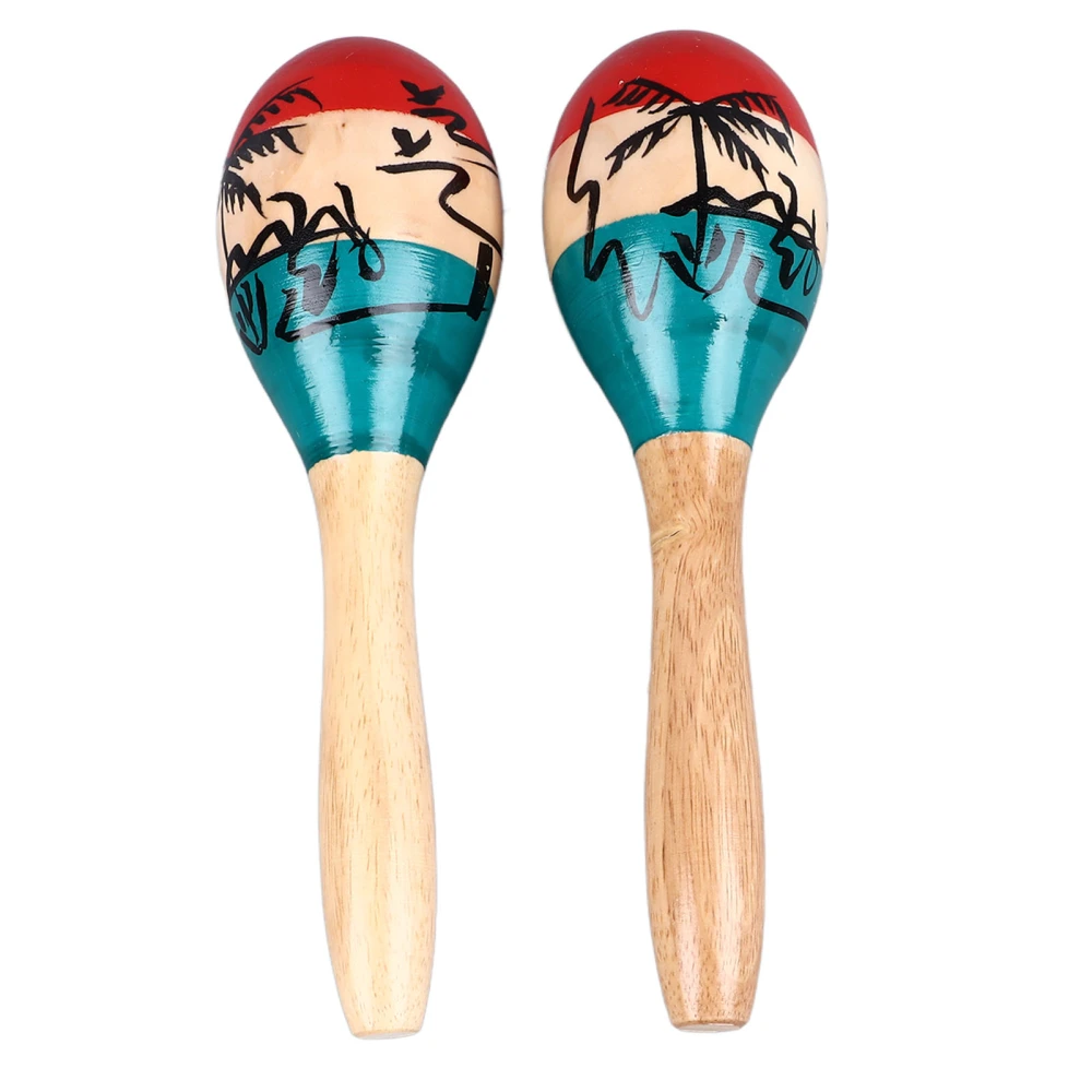 2Pcs Sand Hammer Maraca Shaker Rattle Portable Percussion Instrument Musical Toy for Kids Children