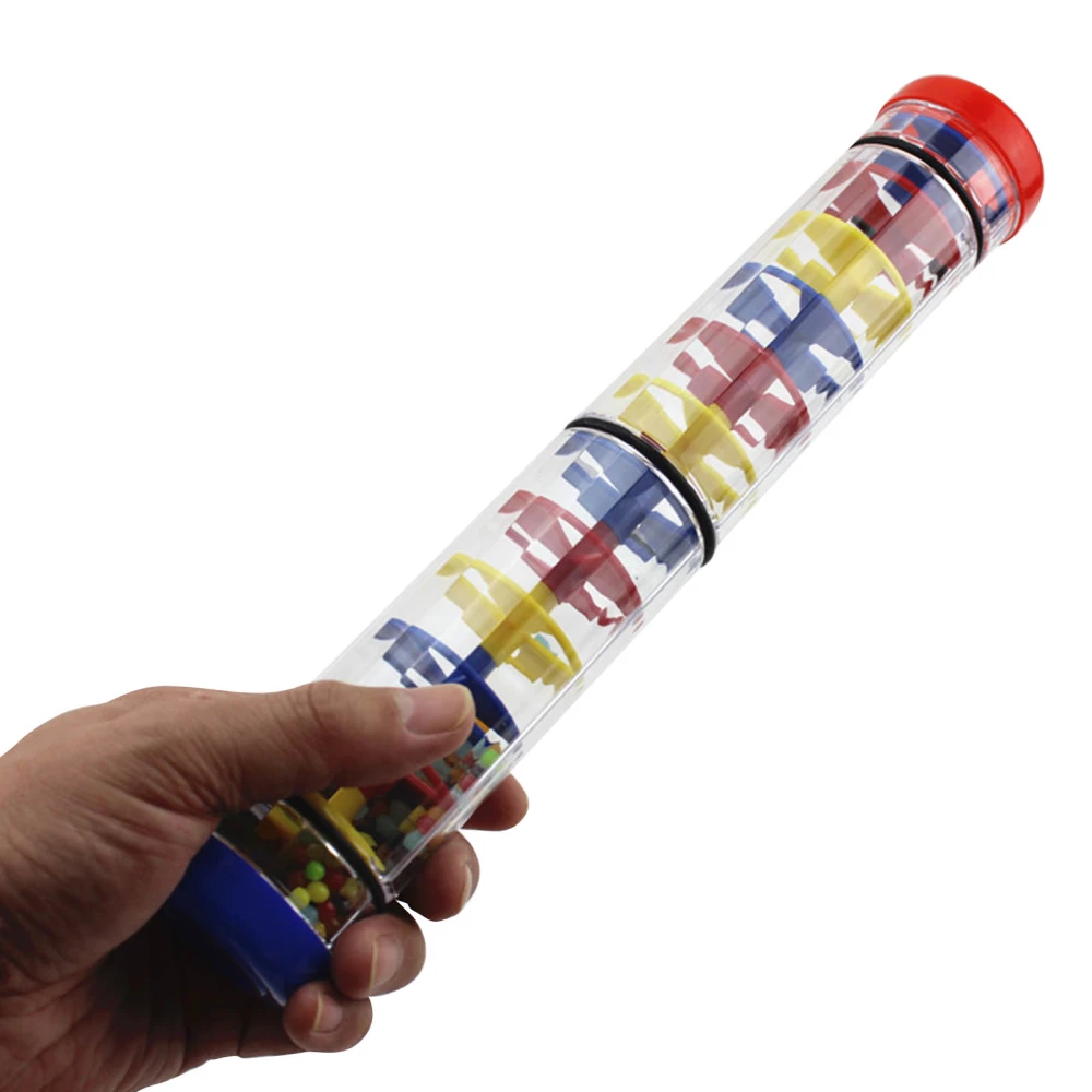 Rainmaker Rain Stick Toy Music Education Rain Stick Shaker Plastic Rattle Tube for Kindergarten 3 Section