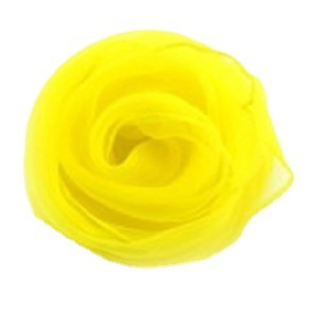 Kids Play Scarf Small Juggling Silk Scarf Music Dance Rhythm Scarf Percussion Educational Aid Yellow
