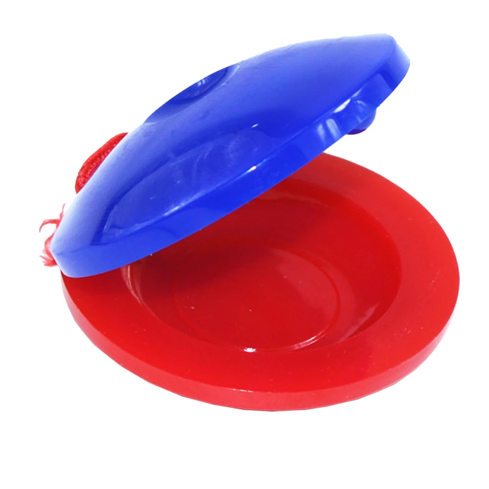 Children Finger Castanet Plastic Castanet Musical Instrument Rhythm Educational Toy for Kids Red Blue