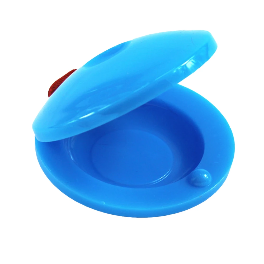 Children Finger Castanet Plastic Castanet Musical Instrument Rhythm Educational Toy for Kids Light Blue